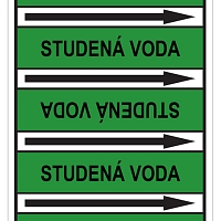 Značení potrubí, studená voda